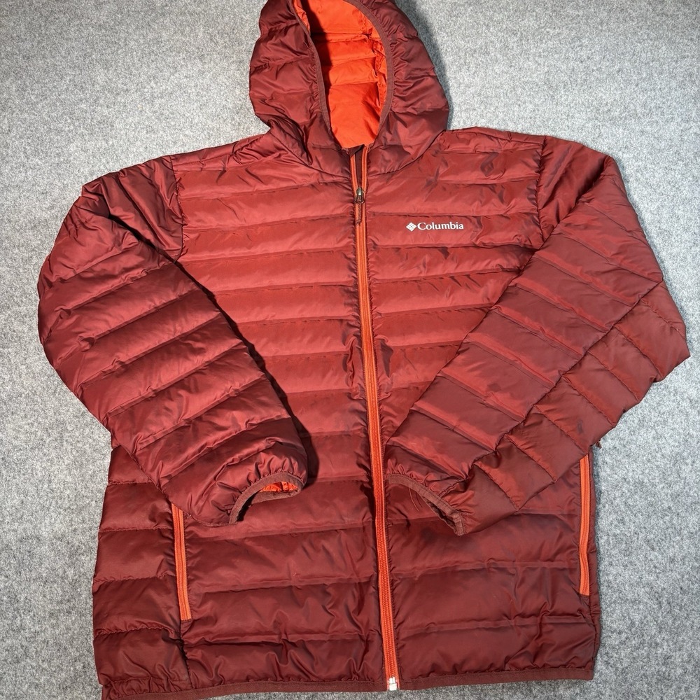 Columbia Puffer jacket mens xl red winter coat insulated